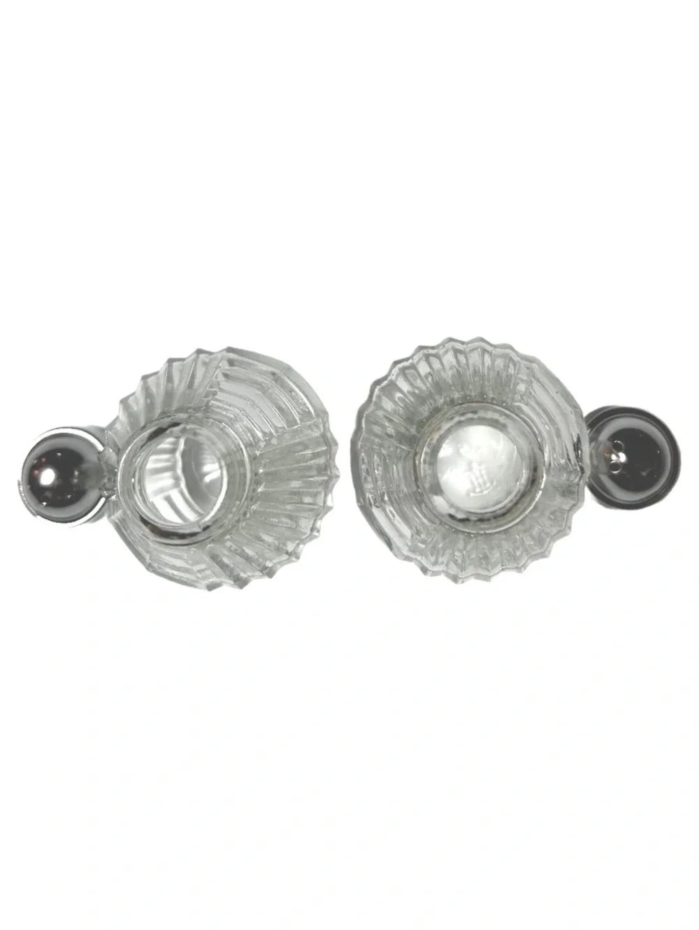 Anchor Hocking Art Deco glass salt and pepper shakers
